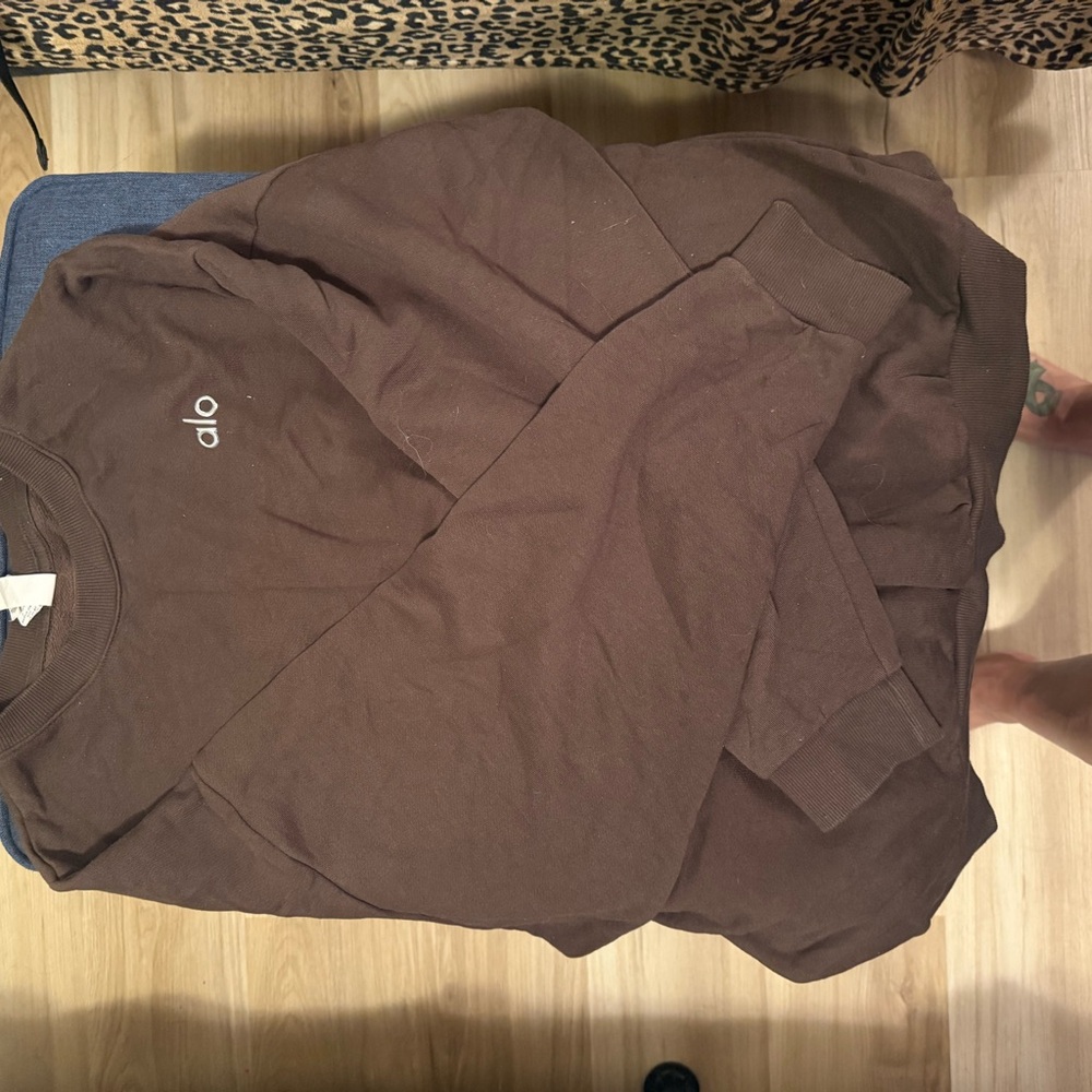 ALO Yoga Chocolate Brown Sweatshirt